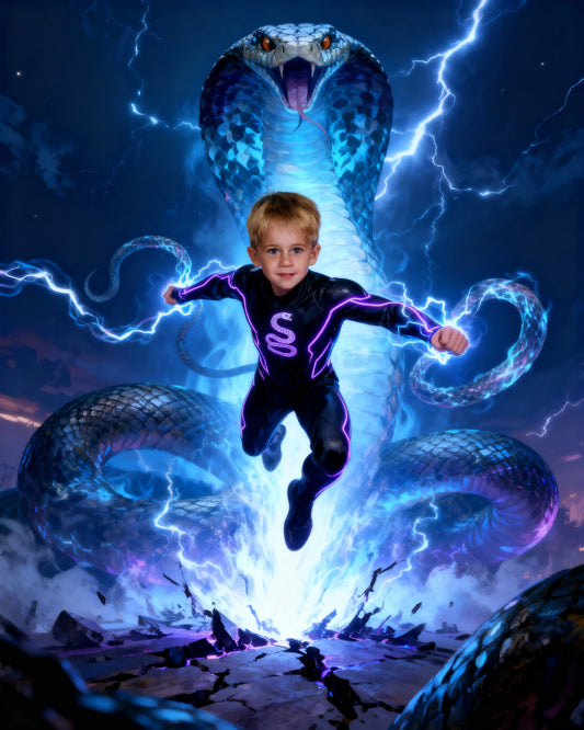 🐍 Blue Serpent Hero