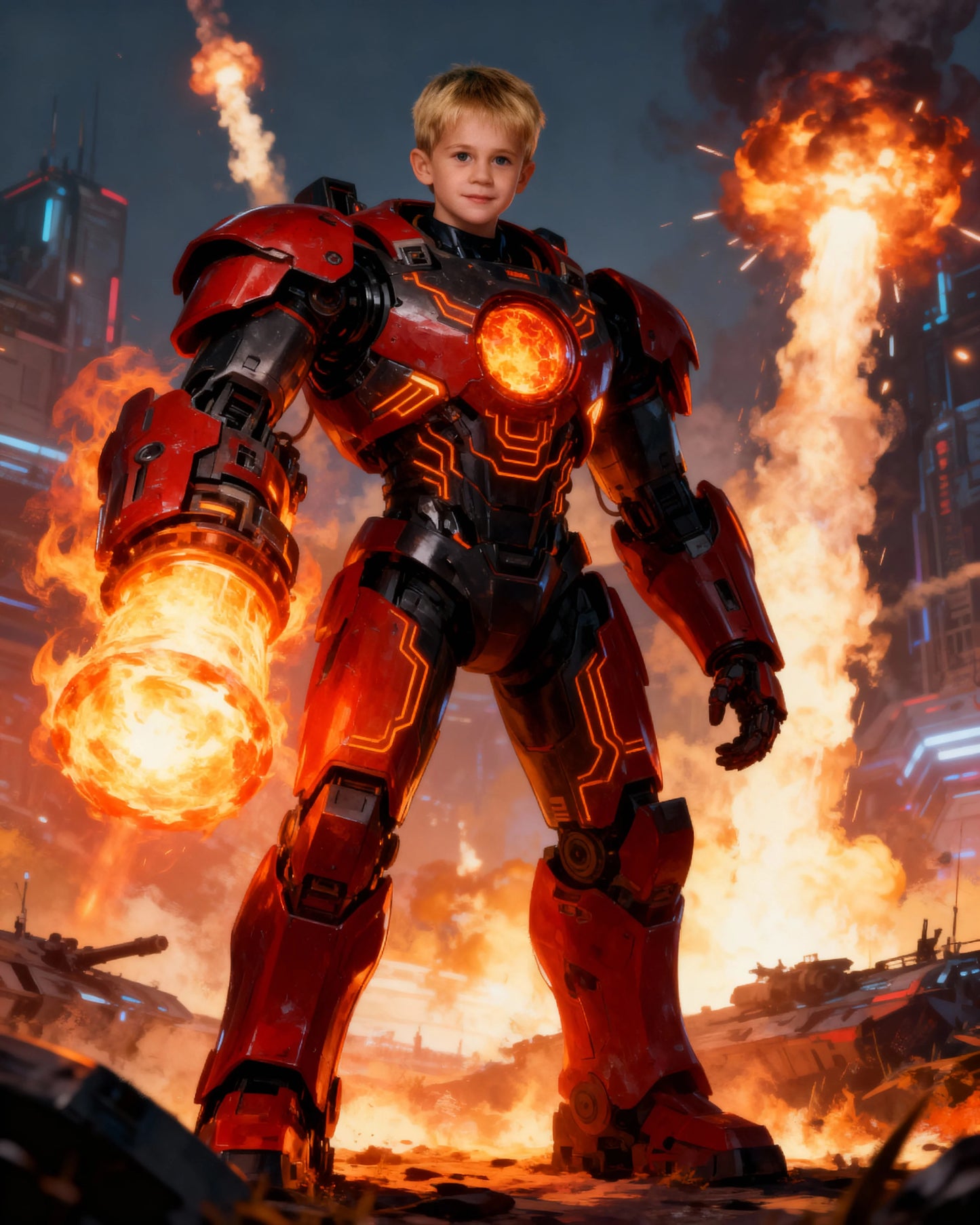 🤖 Red Mecha Guardian